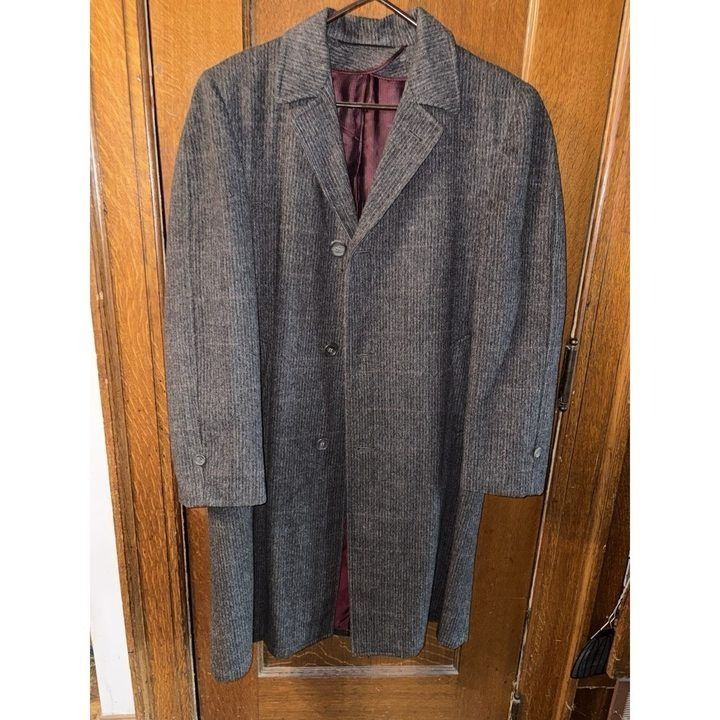 Grey Long Overcoat image 1