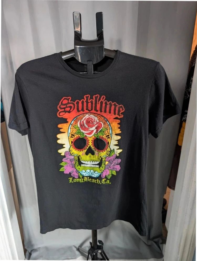 Official Sublime Sugar Skull Long Beach Ca Graphic Band T Shirt Size XL image 1