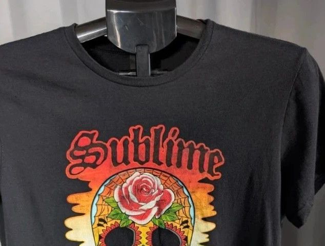 Official Sublime Sugar Skull Long Beach Ca Graphic Band T Shirt Size XL image 8