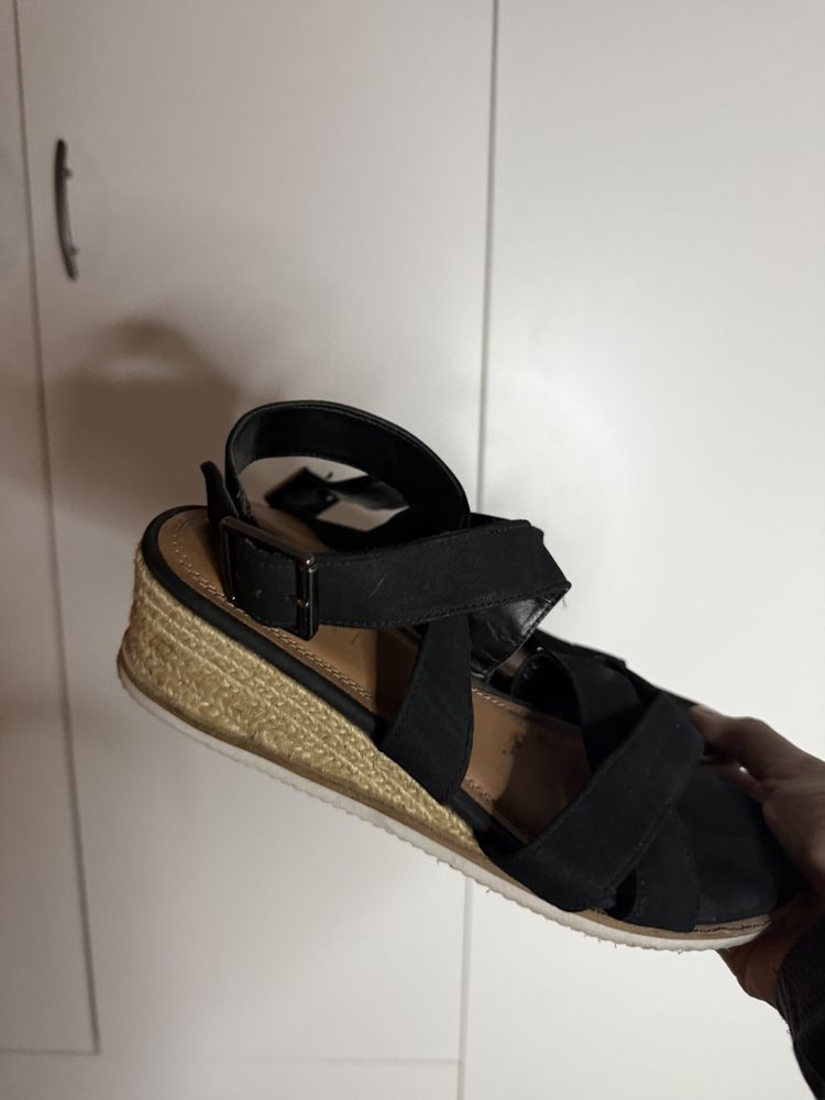 Black Wedge Sandal image 1