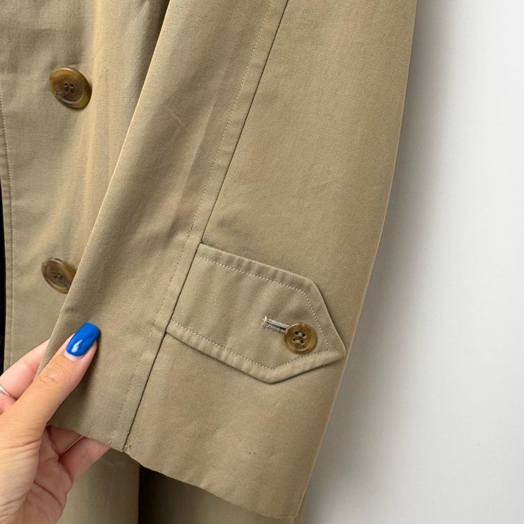 Burberry Vintage Cream Nova Check Lined Mac Trench Coat With Wool Liner image 9