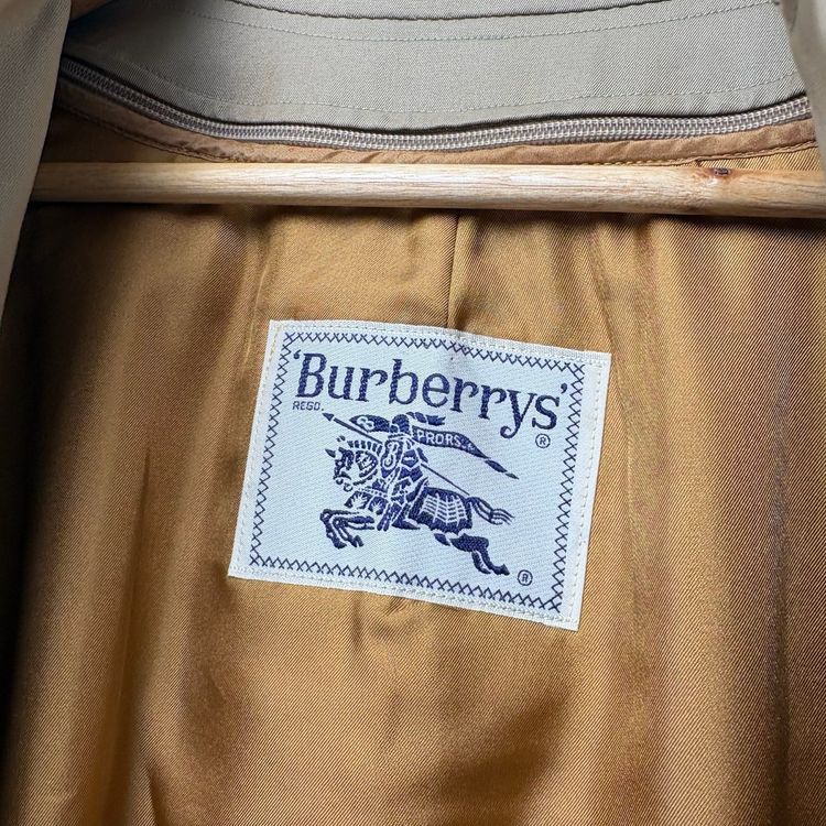 Burberry Vintage Cream Nova Check Lined Mac Trench Coat With Wool Liner image 8
