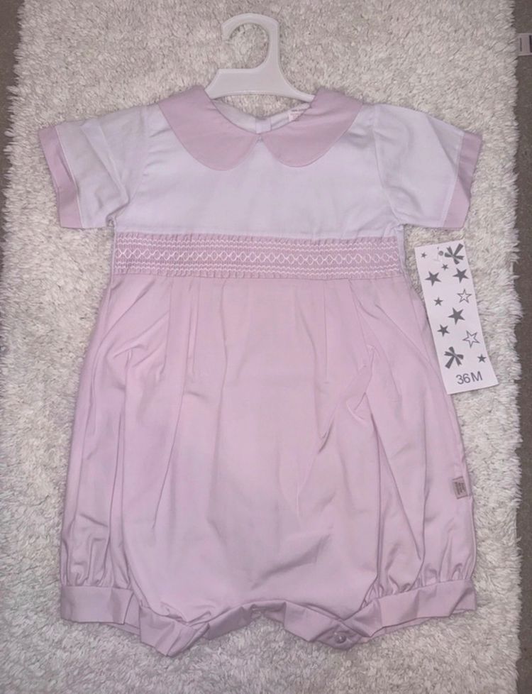 Pink And White Baby Romper image 1