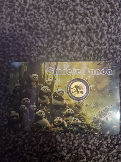1/1000th ounce 24k gold Chinese Panda Collectible Coin