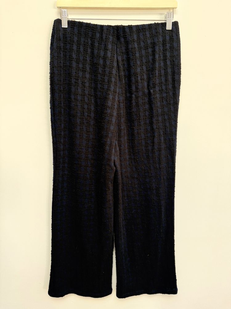 Kim & Co. Petite Black/Navy Textured Pants BNWT