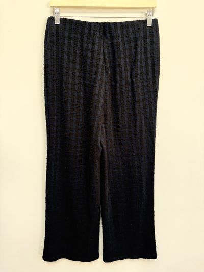 Kim & Co. Petite Black/Navy Textured Pants BNWT
