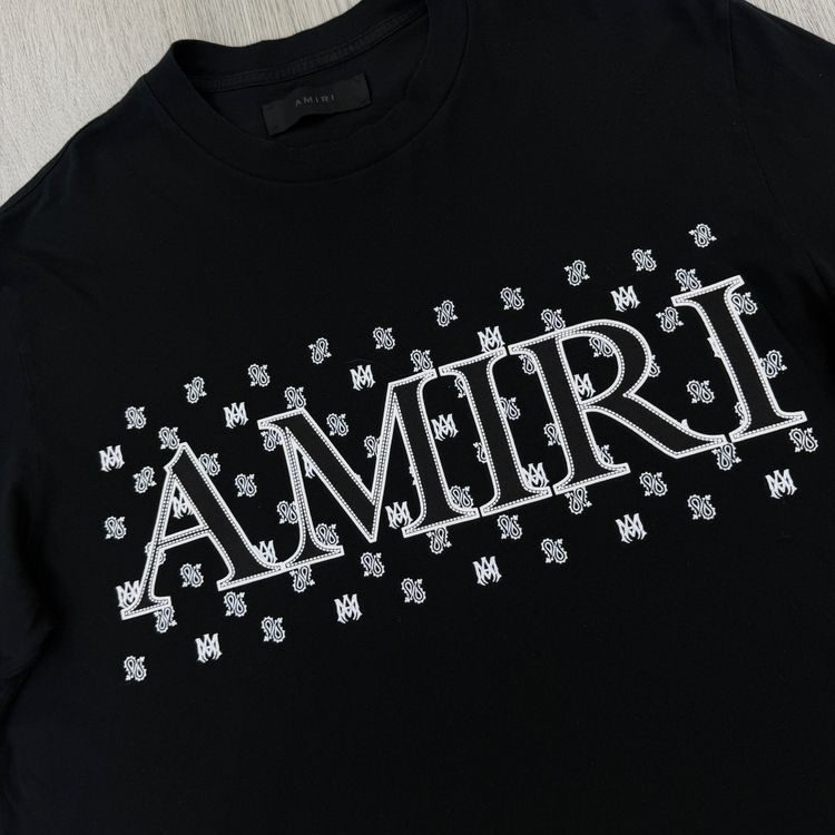 Amiri Men’s Black T-shirt Logo - Medium image 2