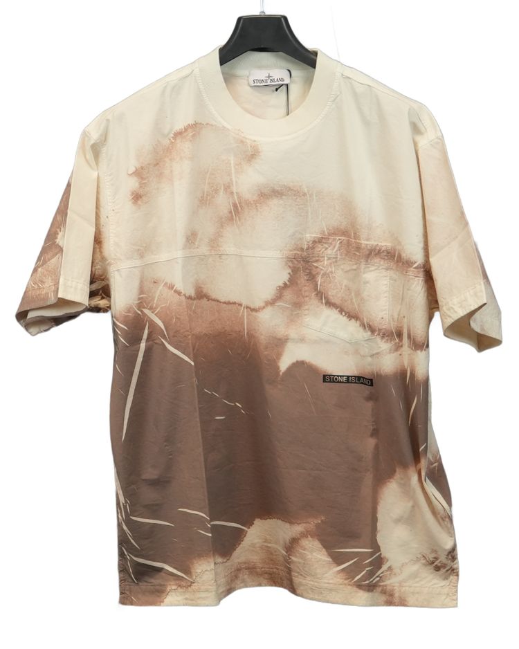 Stone Island Over Tie-Dye T-shirt Off white/Brown