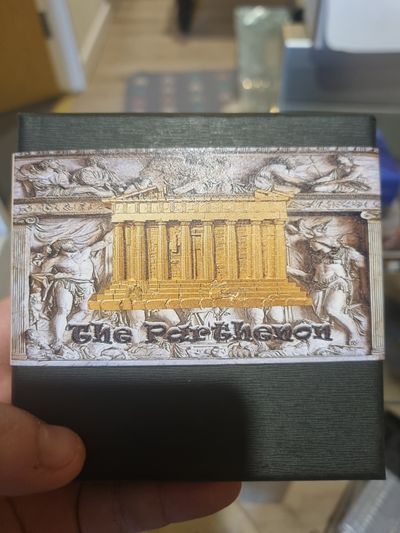 The Parthenon silver 2 oz shaped Coin