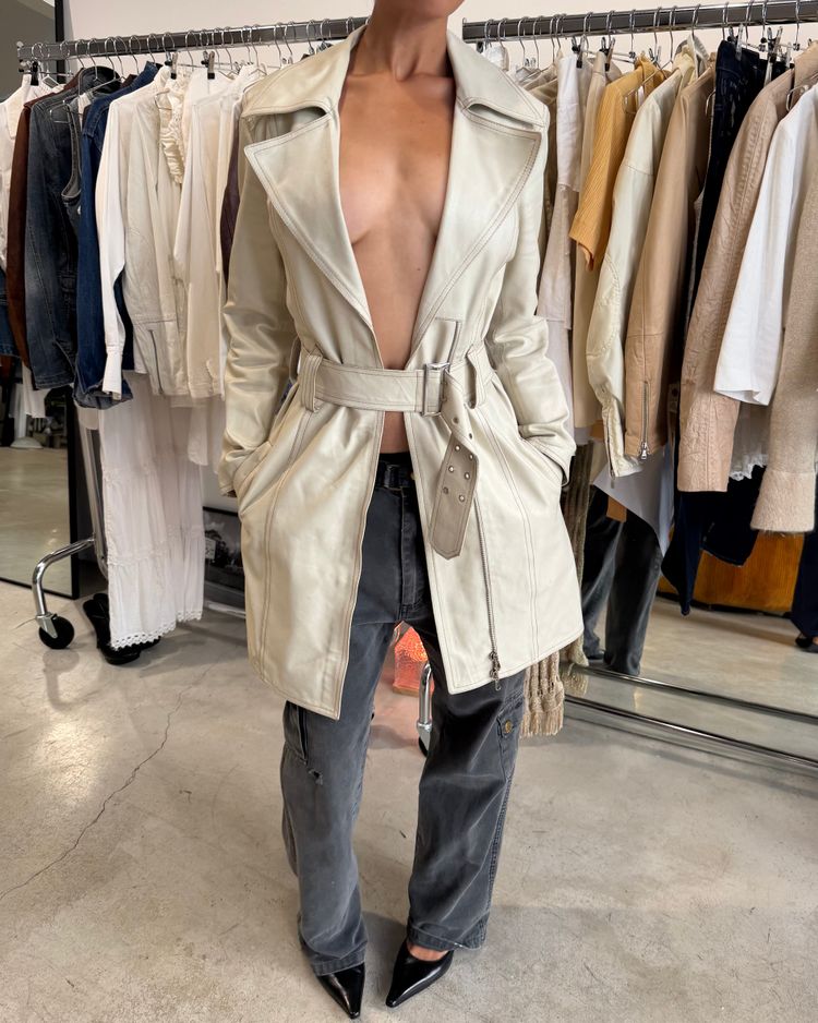 The Jasmina leather coat imagen 6