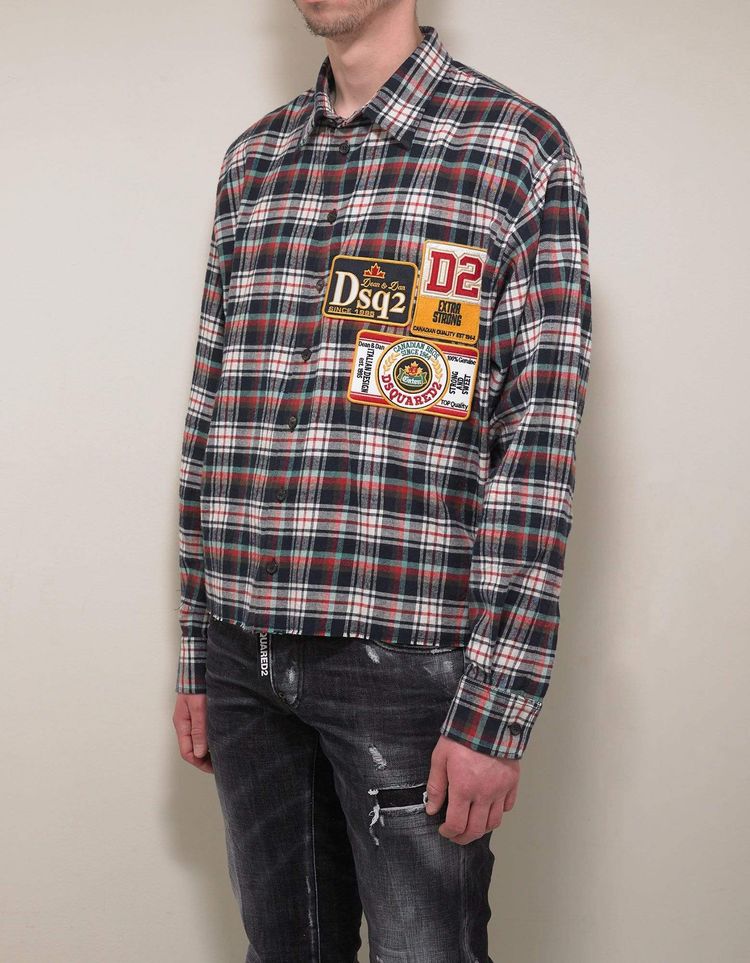 Dsquared2 Plaid Shirt with Badges 3