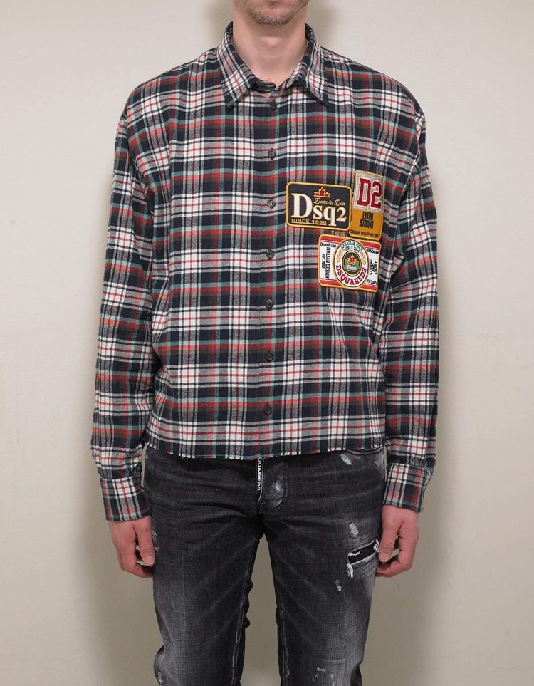 Dsquared2 Plaid Shirt with Badges 2