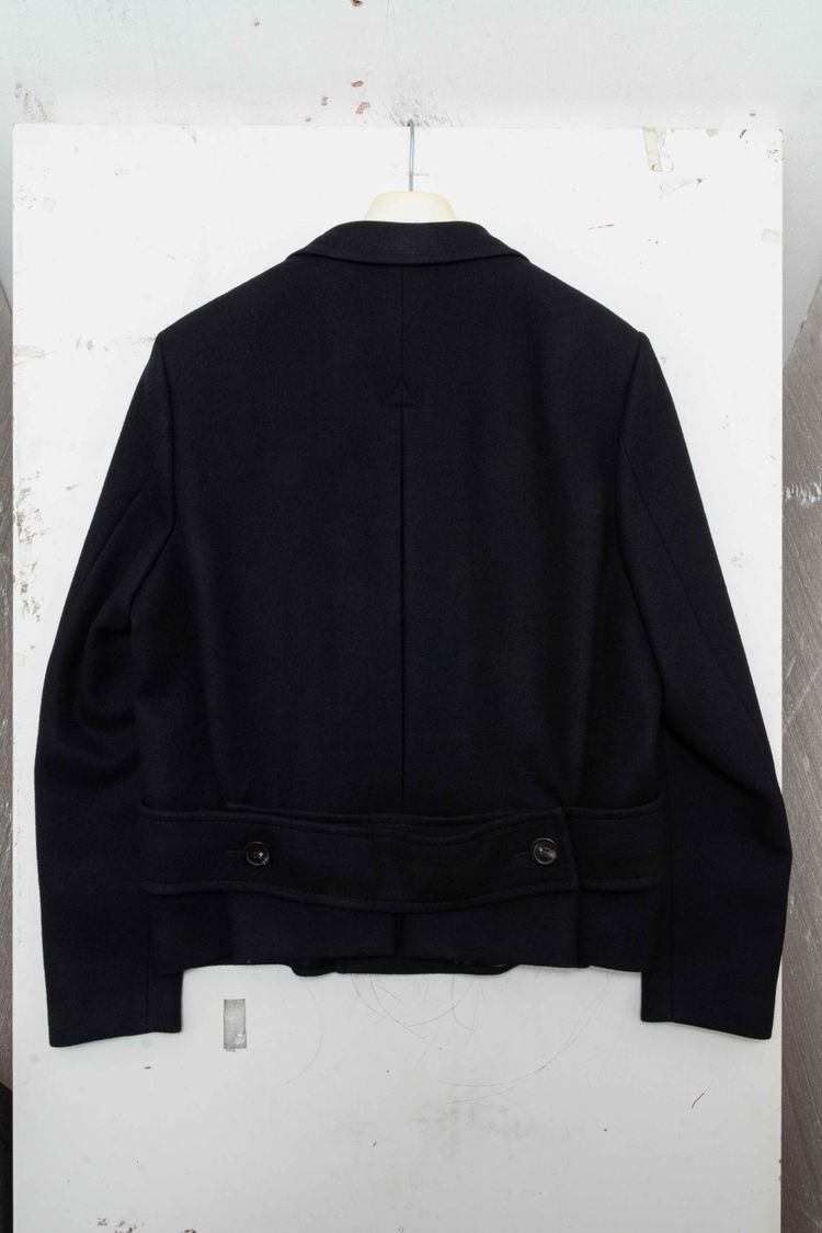 Lanvin Paris Double-Breasted Wool Short Peacoat image 14