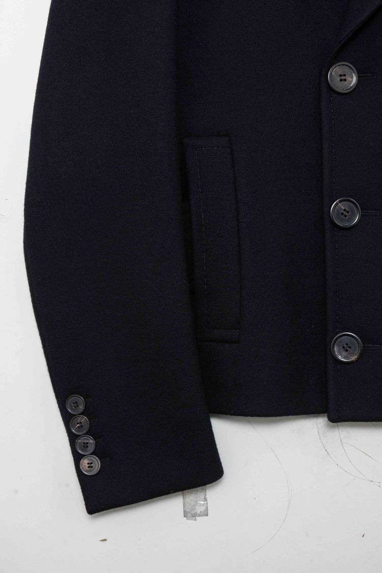Lanvin Paris Double-Breasted Wool Short Peacoat image 2