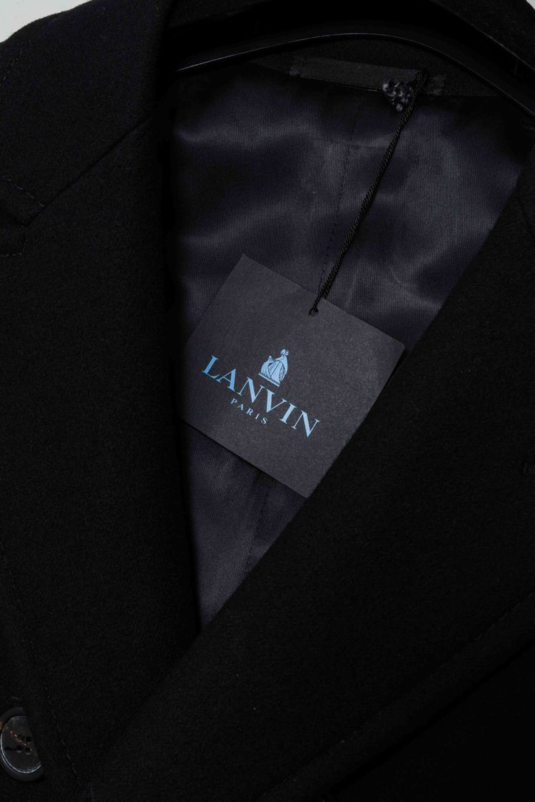 Lanvin Paris Double-Breasted Wool Short Peacoat image 7