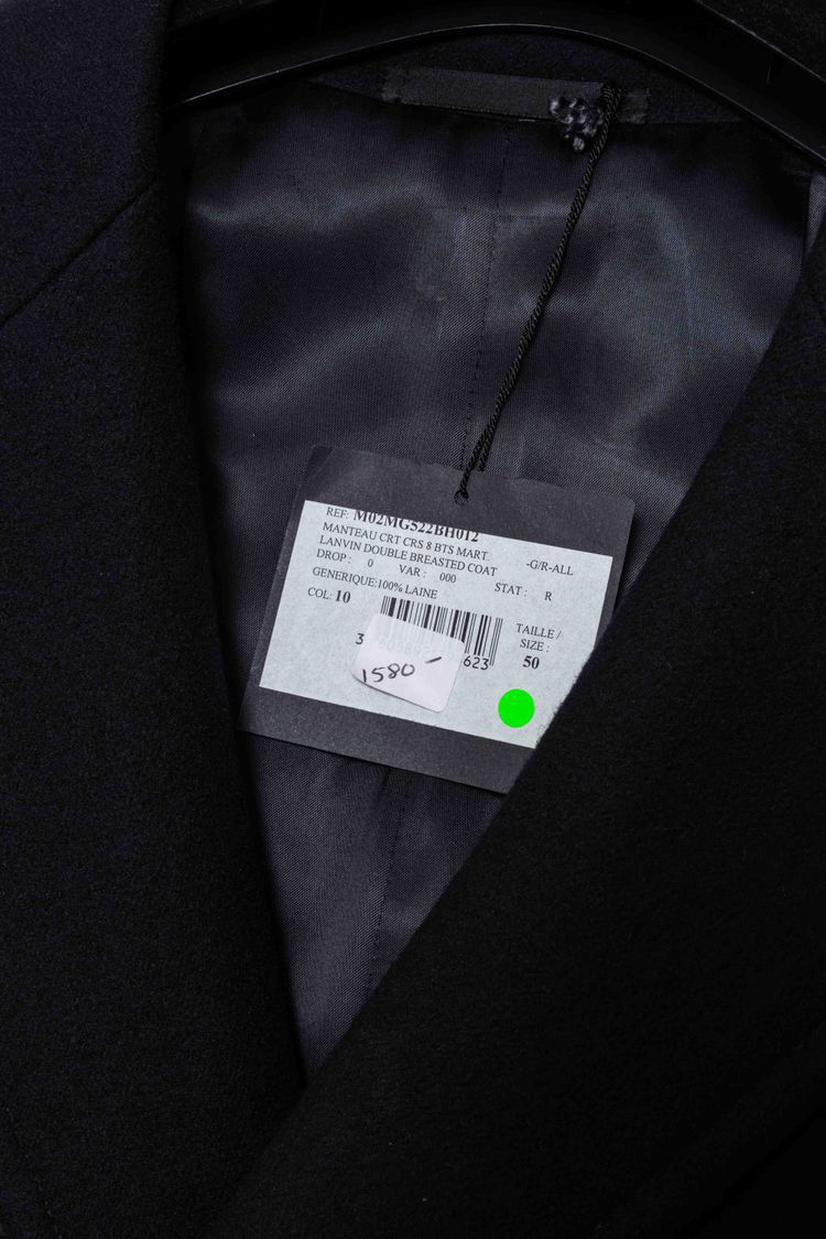 Lanvin Paris Double-Breasted Wool Short Peacoat image 10
