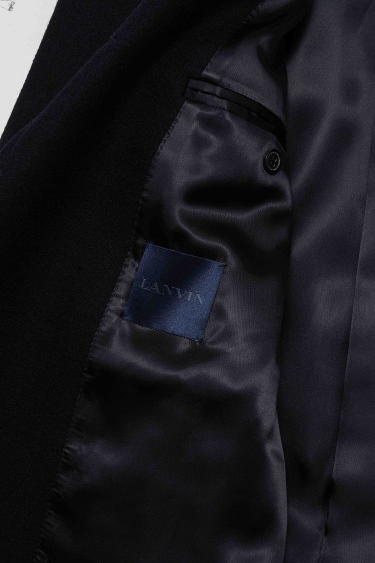 Lanvin Paris Double-Breasted Wool Short Peacoat image 9