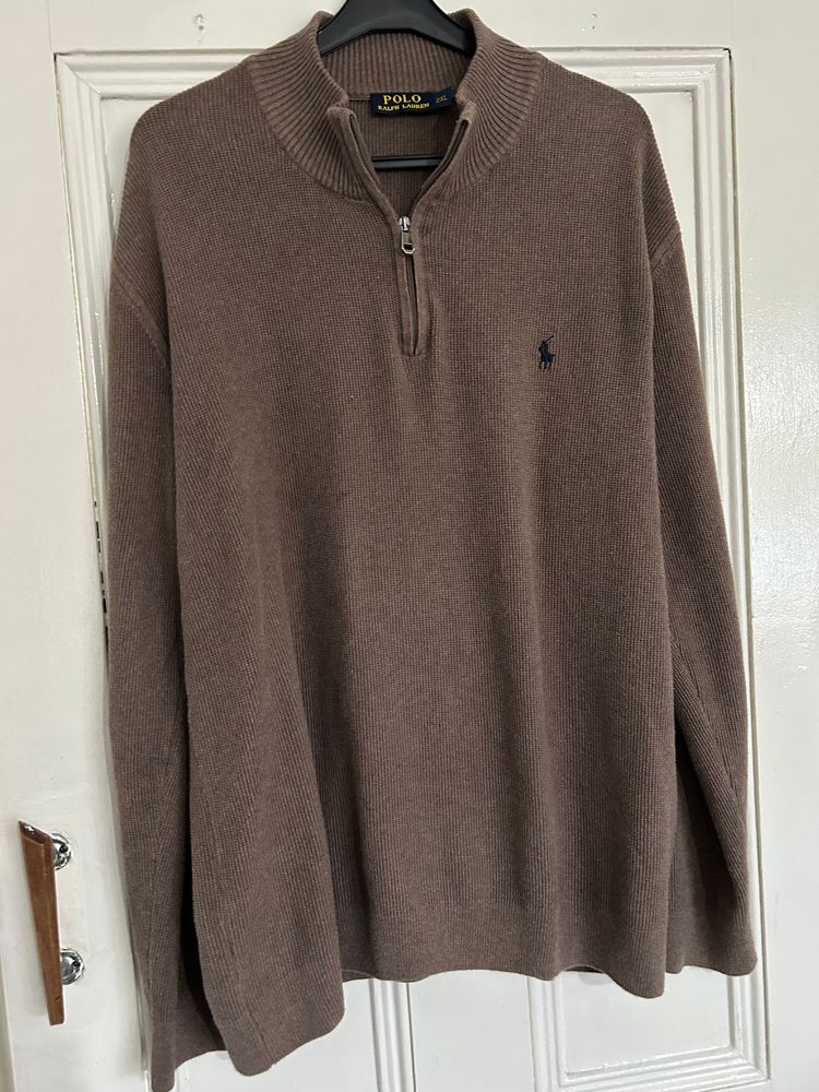 Polo Polo Ralph Lauren Brown Quarter-Zip Sweater product image