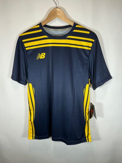 New Balance Navy And Yellow Sports T-shirt