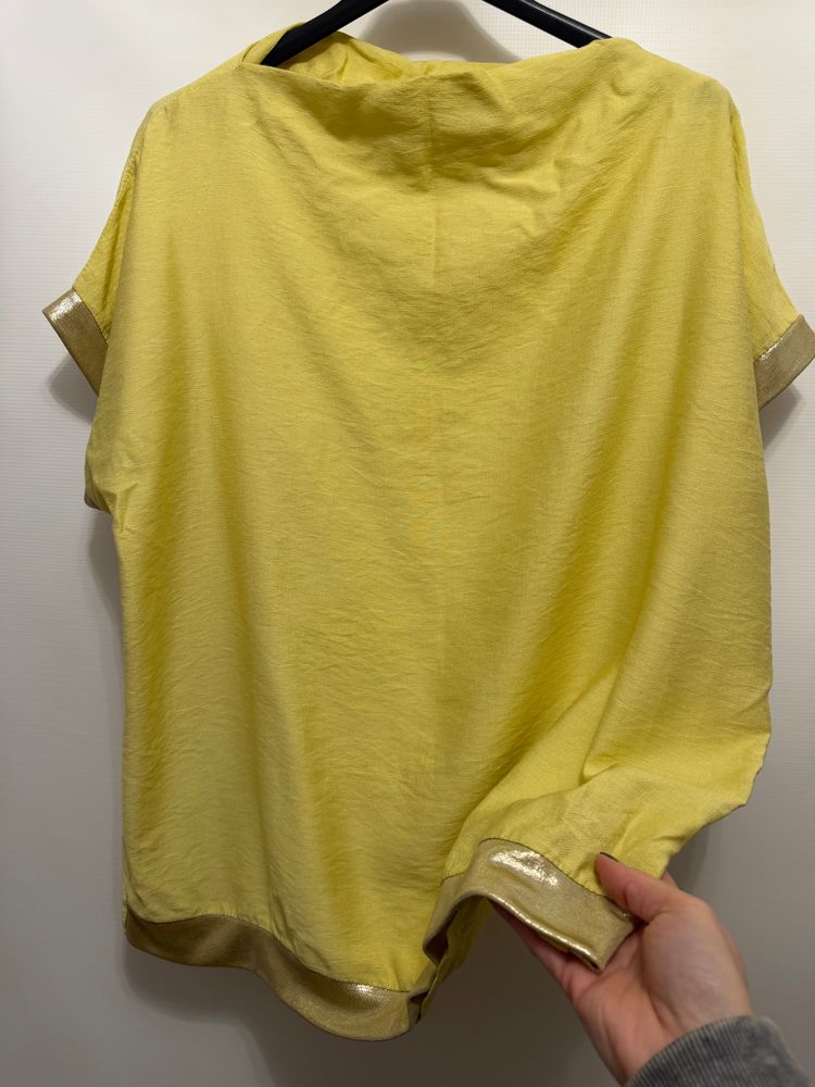 Yellow Top With Gold Trim