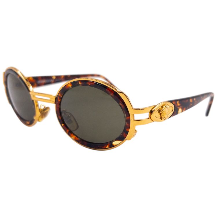 Vintage 90s Gianni Versace Tortoise Shell Sunglasses image 1