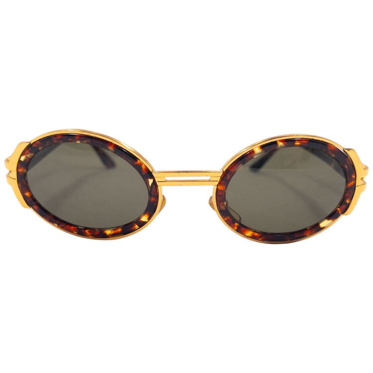 Vintage 90s Gianni Versace Tortoise Shell Sunglasses image 2