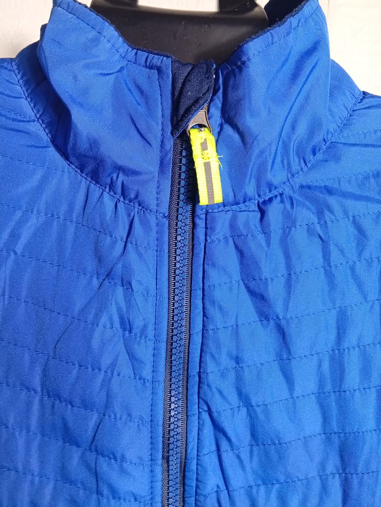 Blue And Navy Zip-Up Jacket image 4