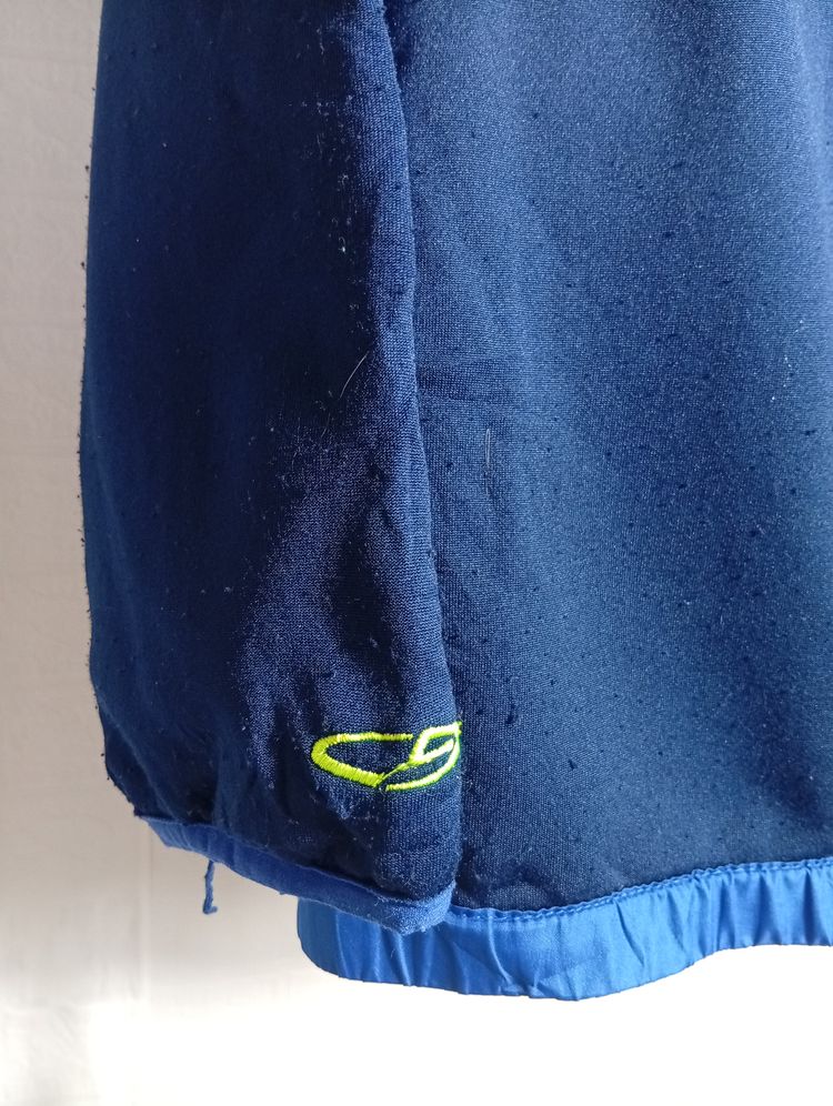 Blue And Navy Zip-Up Jacket image 3