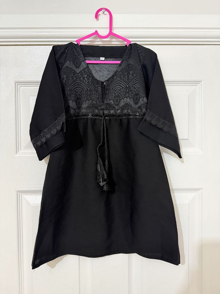 Other Black And Grey Lace Detailed Dress product image