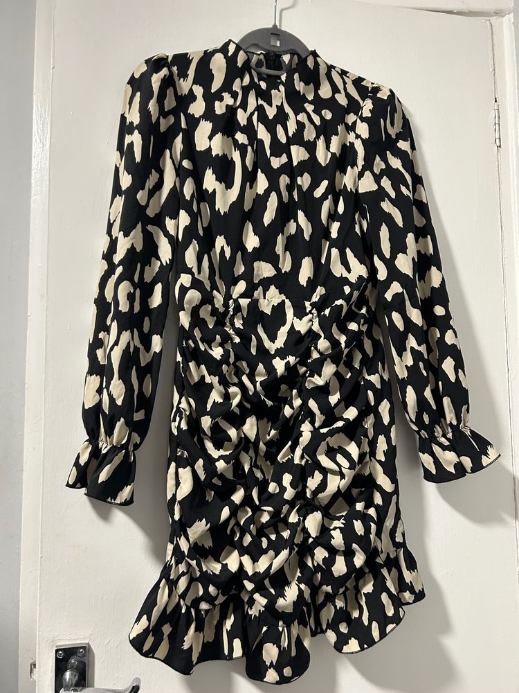 Shein Black And White Patterned Dress