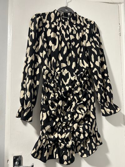 Shein Black And White Patterned Dress