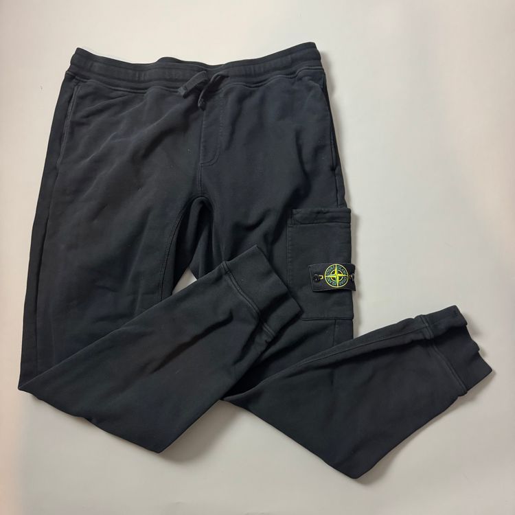 Stone Island Black Cotton Joggers - XL imagen 1