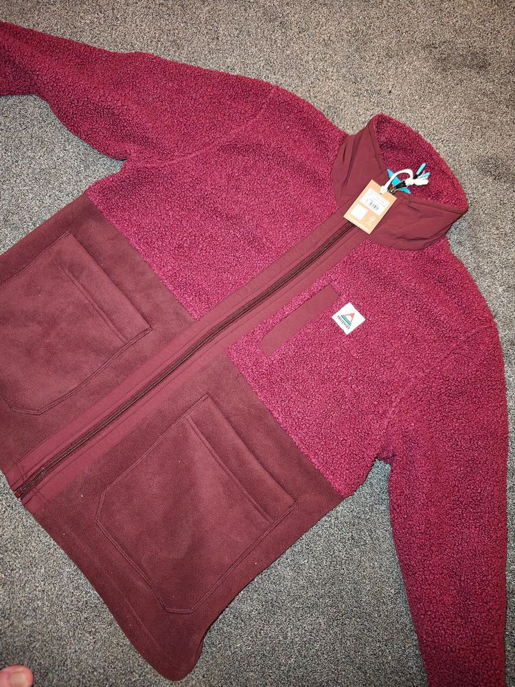 Passenger women's oak teddy jacket fleece retail £105