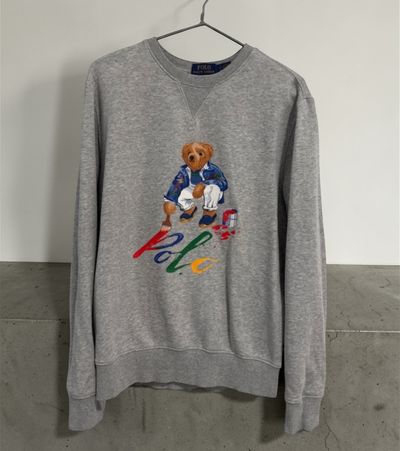 Polo Ralph Lauren Grey Sweatshirt With Bear Graphic