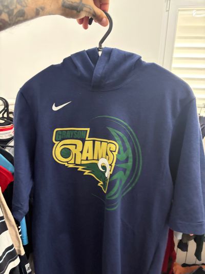 Nike Navy Hoodie With Grayson Rams Logo