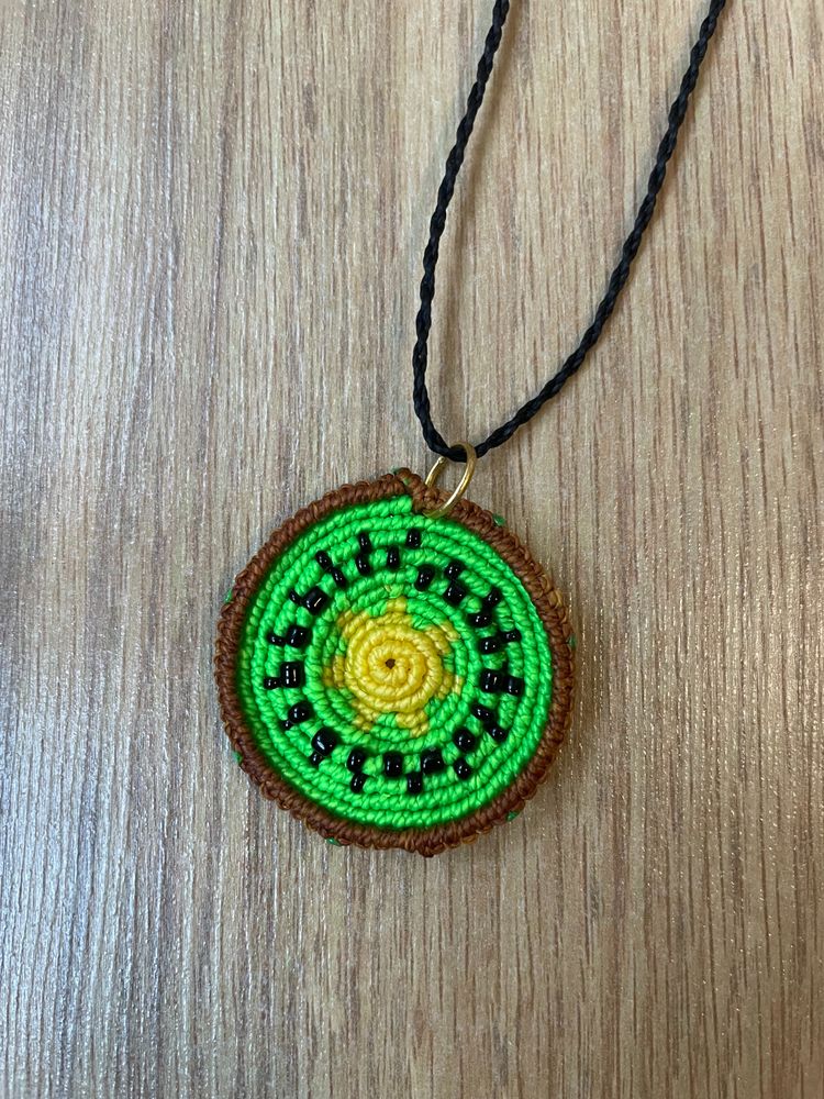 Other Crocheted Kiwi Fruit Pendant Necklace product image