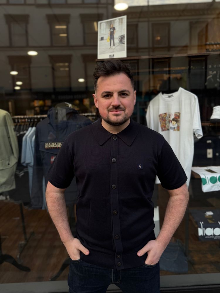 Fred Perry Gabicci Guinness Full Button Polo Shirt Navy product image