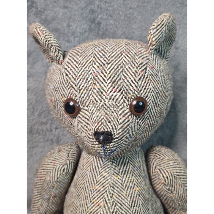 Tweed Fabric Teddy Bear Plush Toy imagen 2