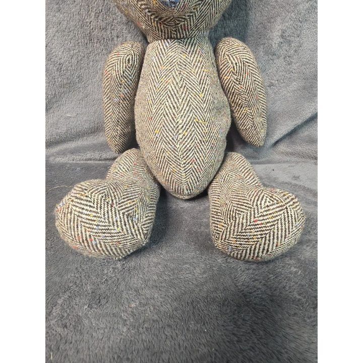 Tweed Fabric Teddy Bear Plush Toy imagen 1