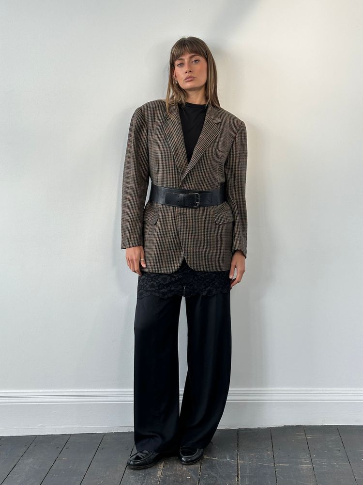 Burberry 1990s Wool Cashmere Check Blazer - 44R/XL 8