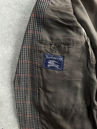 Burberry 1990s Wool Cashmere Check Blazer - 44R/XL 10