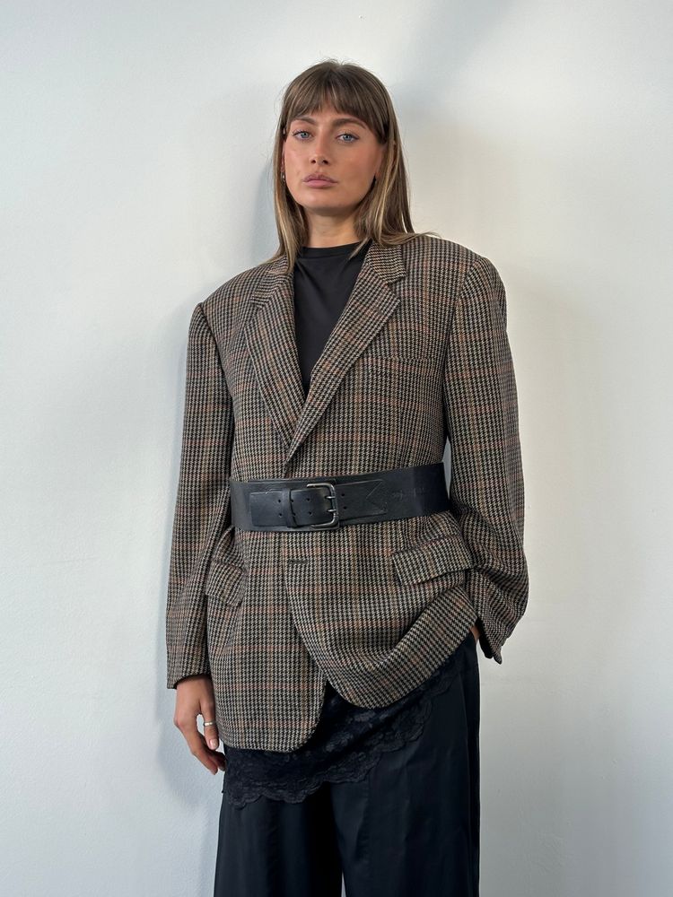 Burberry 1990s Wool Cashmere Check Blazer - 44R/XL 11