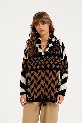 Patterned Knit Cardigan obraz 2