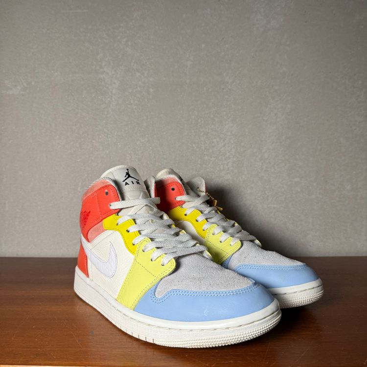 Air Jordan 1 Mid WMNS(To My First Coach)| White/Multi | 2020 | DJ6908-100 | UK 7 image 4