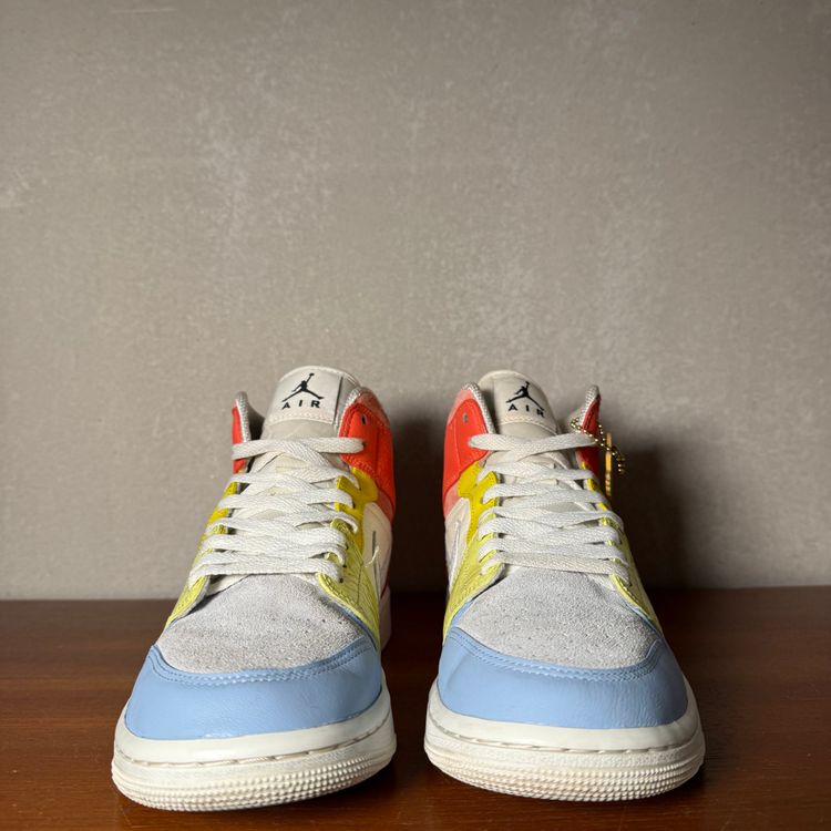Air Jordan 1 Mid WMNS(To My First Coach)| White/Multi | 2020 | DJ6908-100 | UK 7 image 2
