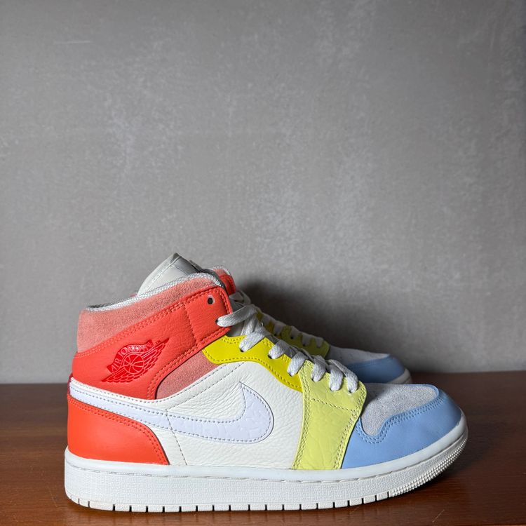 Air Jordan 1 Mid WMNS(To My First Coach)| White/Multi | 2020 | DJ6908-100 | UK 7 image 6
