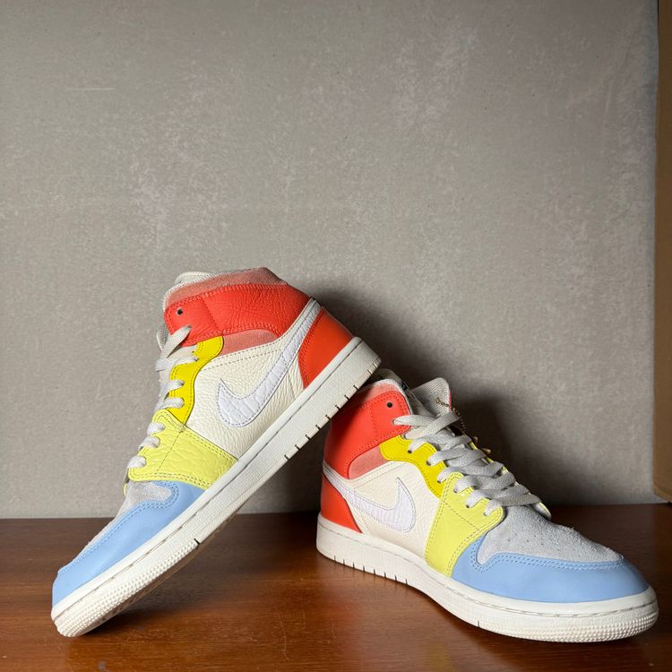 Air Jordan 1 Mid WMNS(To My First Coach)| White/Multi | 2020 | DJ6908-100 | UK 7 image 10