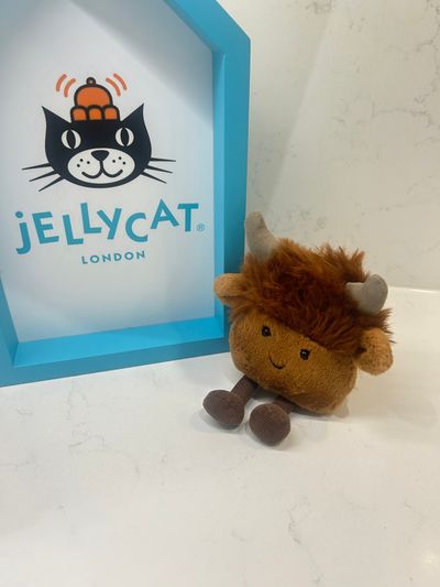 Jellycat Amuseabean Highland Cow VGC retired