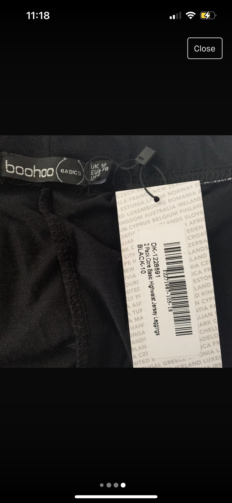 Black Boohoo Leggings image 4