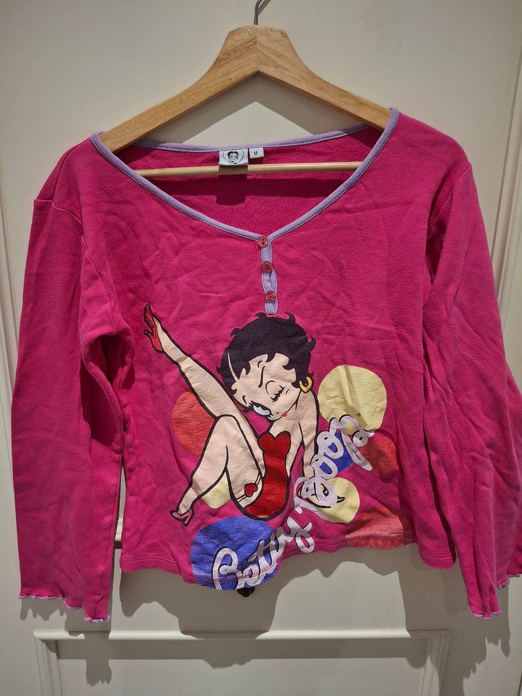 Other Pink Long Sleeve Top With Betty Boop Graphic product image